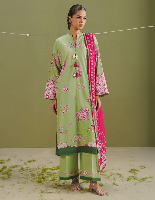 Daily Wear Lawn 3-Piece Unstitched Suit: LWN-EC-064