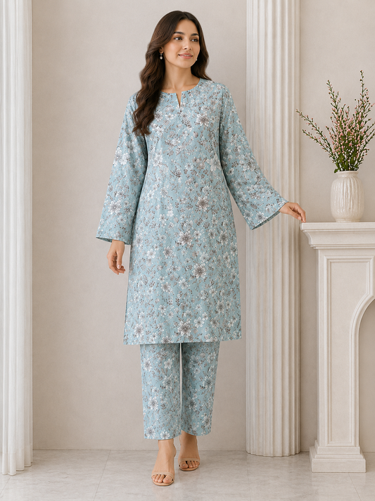 Daily Wear Lawn 2-Piece Unstitched Suit: LWN-083