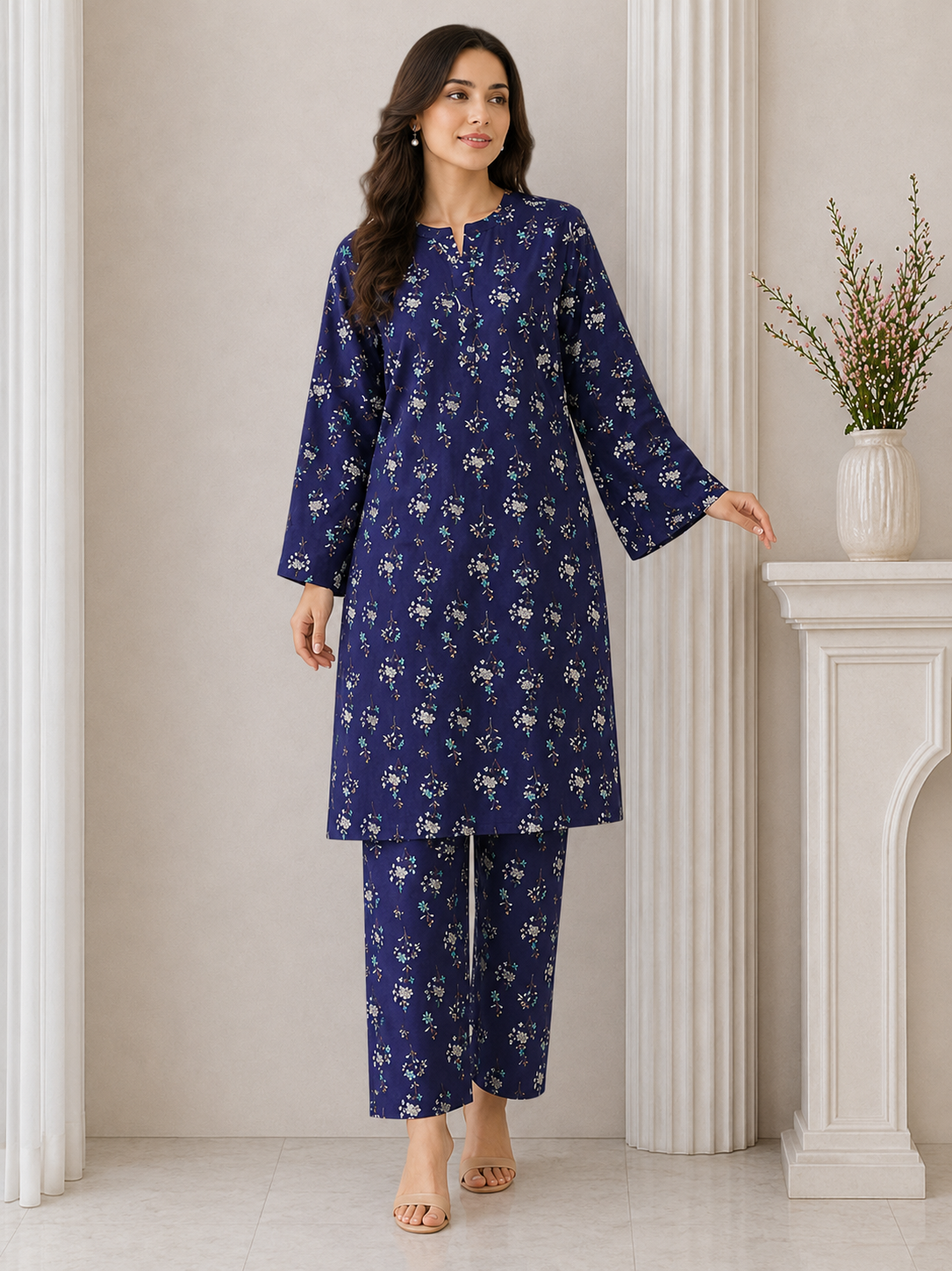 Daily Wear Lawn 2-Piece Unstitched Suit: LWN-085