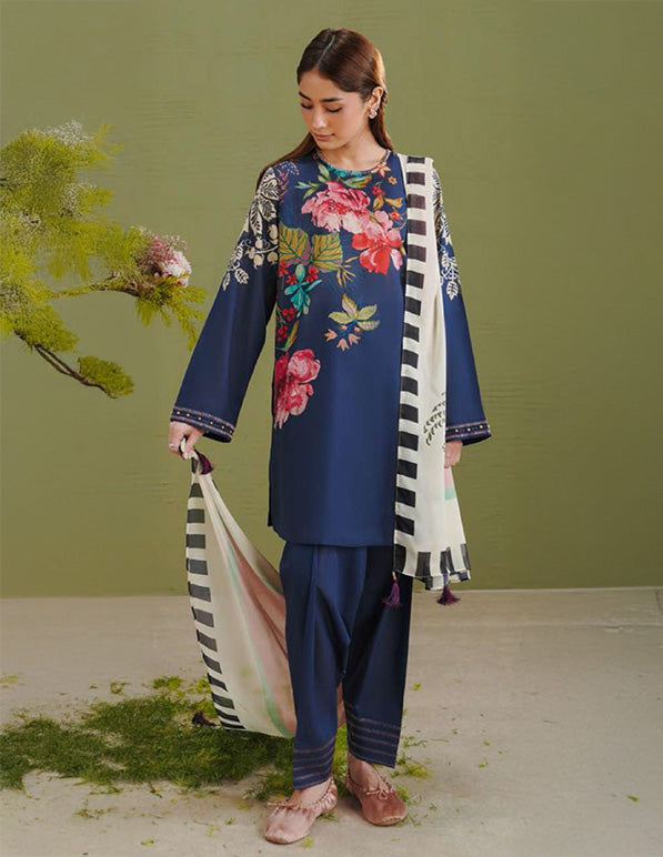Daily Wear Lawn 3-Piece Unstitched Suit: LWN-EC-065