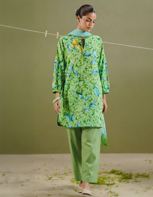 Daily Wear Lawn 3-Piece Unstitched Suit: LWN-EC-069